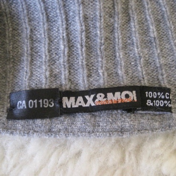 Max & Moi Cashmere Knit Hood w/Ties and Fur Trim - Picture 8 of 9